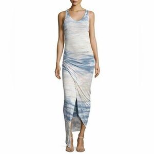 Young Fabulous & Broke Sassy Chambray Water Ripple Maxi Dress